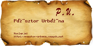 Pásztor Urbána névjegykártya